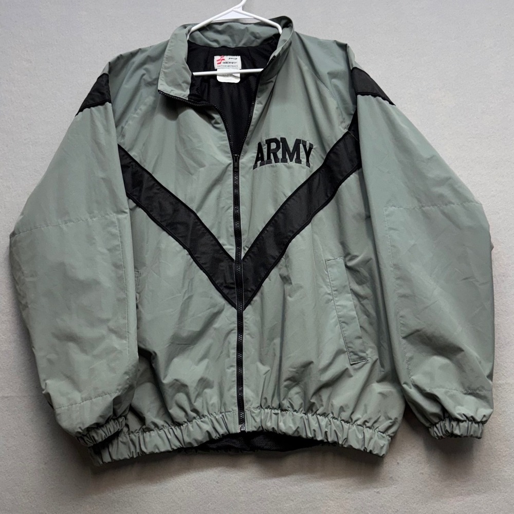 Vintage 2005 US Army PFU Jacket Mens Large Long SKILCRAFT Military PT Nylon